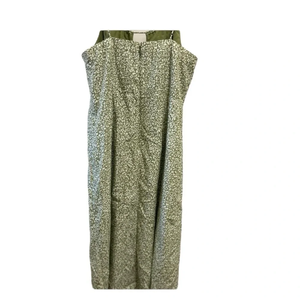 Abercrombie & fitch Medium green white ladies spaghetti strap maxi dress